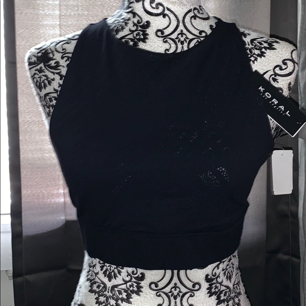 Koral Black Zenith Maxes Sport crop top/bra